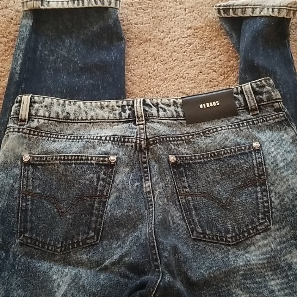 Versus by Versace, boyfriend style jeans,new,sz 28 - Picture 6 of 9
